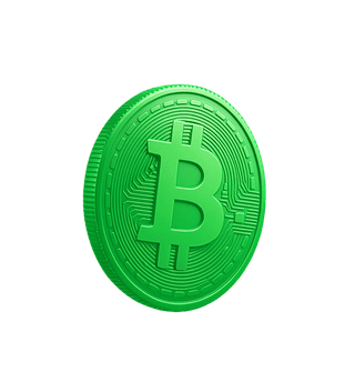 Tarjeta suspendida que muestra datos analíticos del mercado cripto